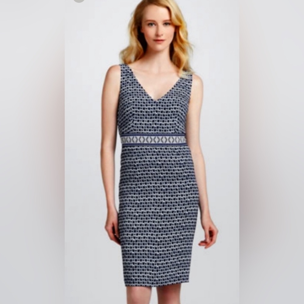 Tory Burch Piera Sleeveless Printed Sheath Dress Size 4